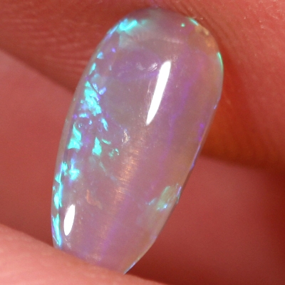 SOLID CRYSTAL OPAL Bright green blue rolling flashes 